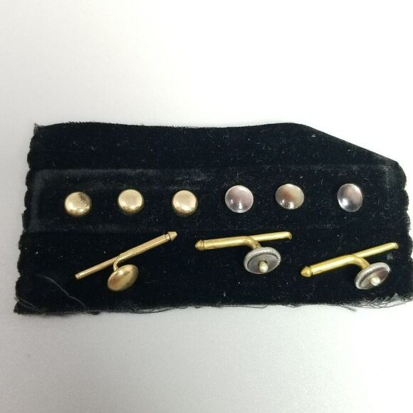 Vintage Mixed Lot of  Gold Tone Tuxedo Shirt Automatic Studs Buttons, MOP - Picture 6 of 6